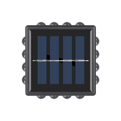 Modern Minimalist Solar Waterproof Square ABS PS LED Outdoor Wall Sconce Lamp For Garden
