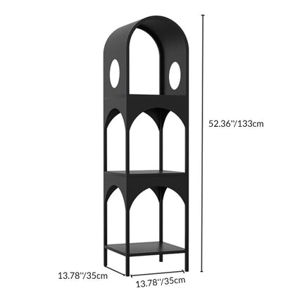 Contemporary Nordic Iron Openwork Design Corner Display Rack for Living Room Bedroom and Office Storage