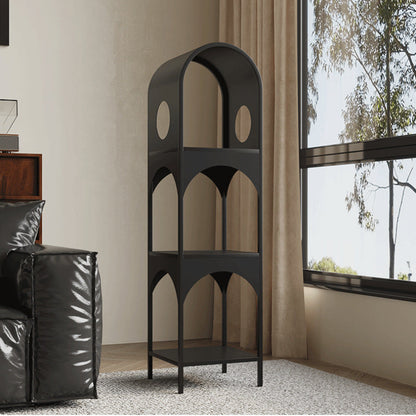 Contemporary Nordic Iron Openwork Design Corner Display Rack for Living Room Bedroom and Office Storage