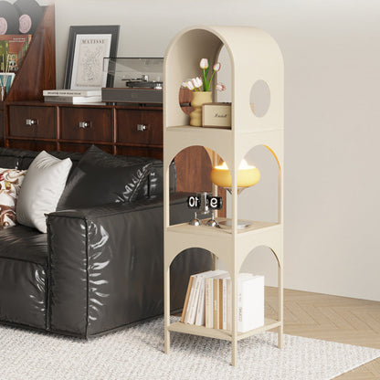 Contemporary Nordic Iron Openwork Design Corner Display Rack for Living Room Bedroom and Office Storage