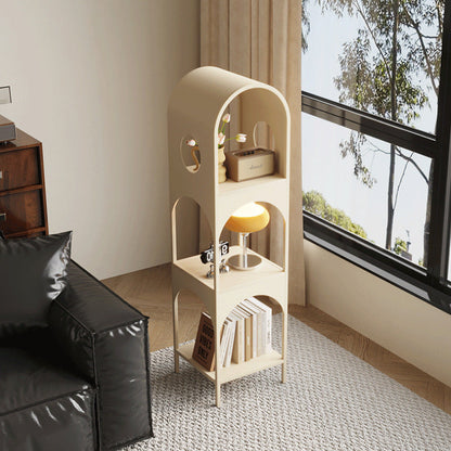 Contemporary Nordic Iron Openwork Design Corner Display Rack for Living Room Bedroom and Office Storage