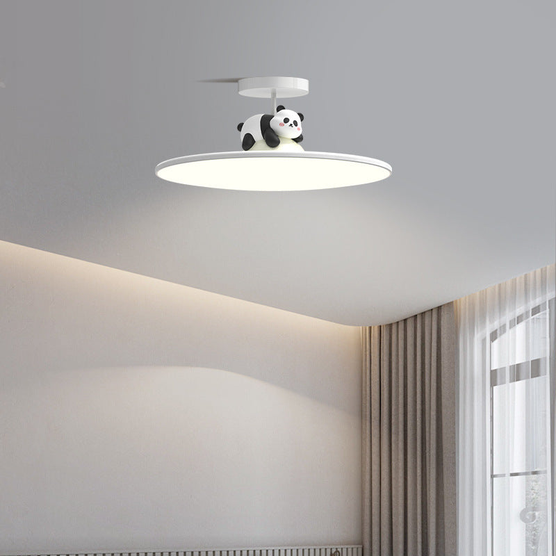 Modern Minimalist Animal Acrylic Iron LED Semi-Flush Mount Ceiling Light For Living Room & Bedroom