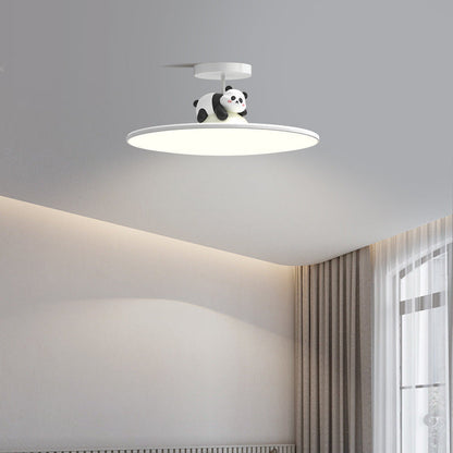 Modern Minimalist Animal Acrylic Iron LED Semi-Flush Mount Ceiling Light For Living Room & Bedroom