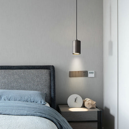 Modern Minimalist Cylinder Copper 1-Light Pendant Light For Living Room & Bedroom