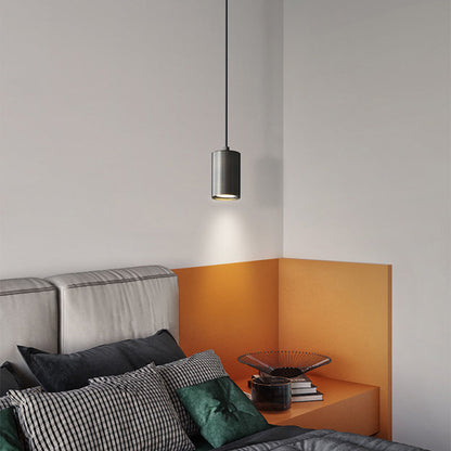 Modern Minimalist Cylinder Copper 1-Light Pendant Light For Living Room & Bedroom