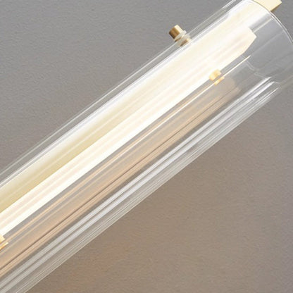 Modern Minimalist Cylinder Copper Glass LED Wall Sconce Lamp For Bedroom & Living Room