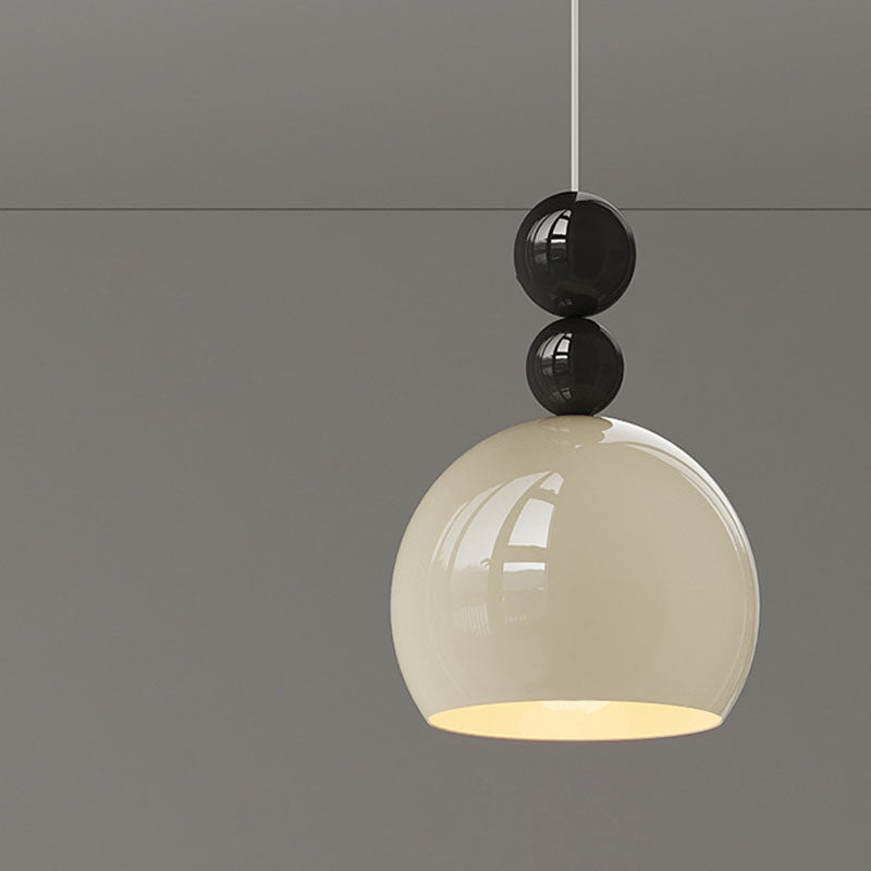 Contemporary Scandinavian Round Wrought Iron 1-Light Pendant Light For Bedroom