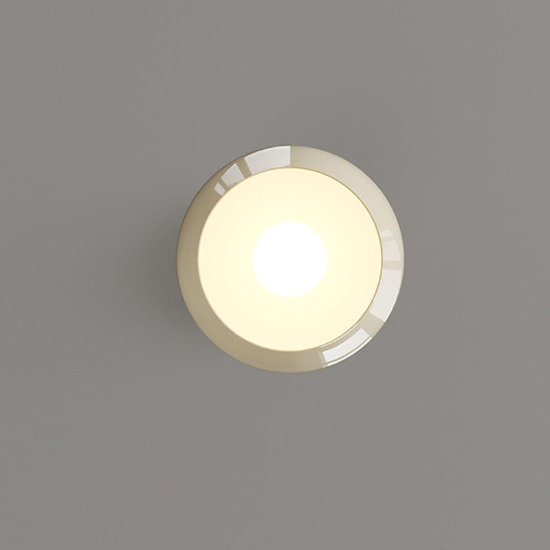 Contemporary Scandinavian Round Wrought Iron 1-Light Pendant Light For Bedroom