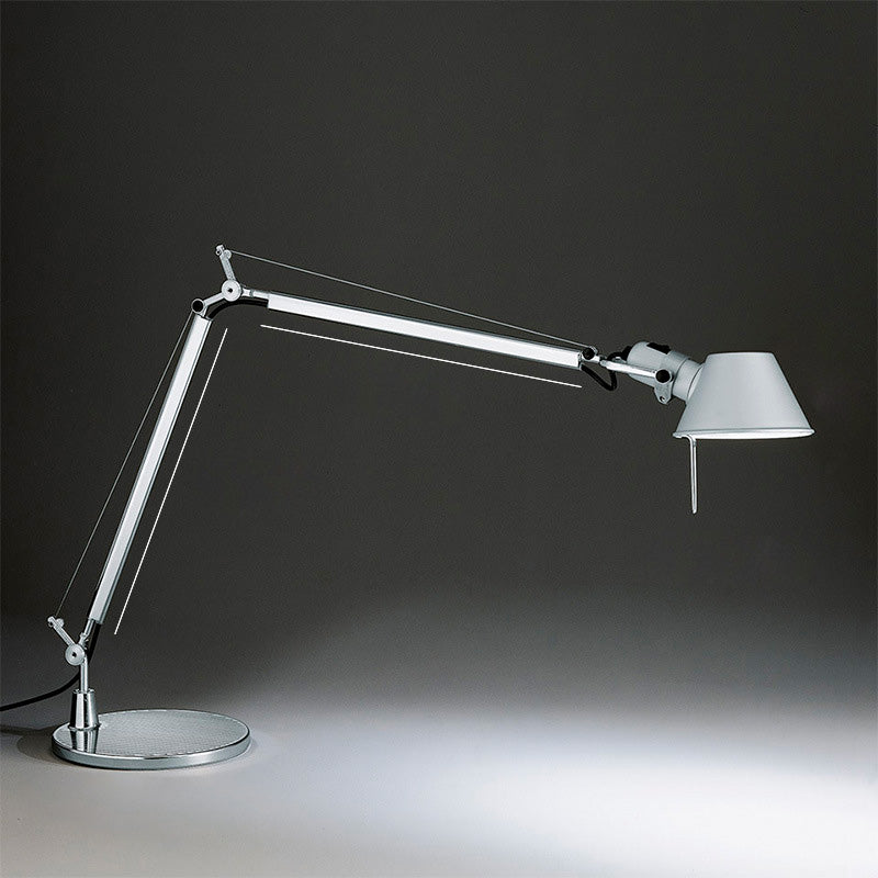 Contemporary Industrial Cylindrical Aluminum Alloy Adjustable 1-Light Desk Lamp For Home Office