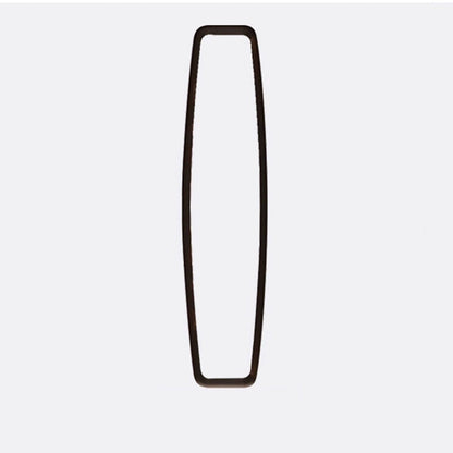 Contemporary Retro MDF & Glass Rounded-Corner Long Wall Mirror For Living Room