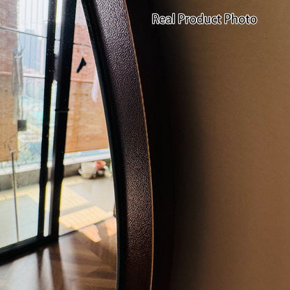 Contemporary Retro Solid Wood & MDF Glass Rectangular Full-Length Floor Mirror Freestanding & Leaning Design For Bedroom & Living Room