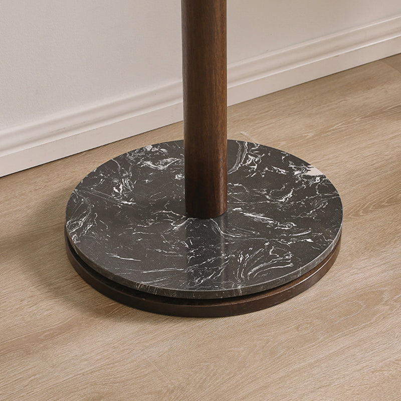Modern Luxury Rubber Wood Marble MDF Oval Rotating Full-Length Floor Mirror For Bedroom