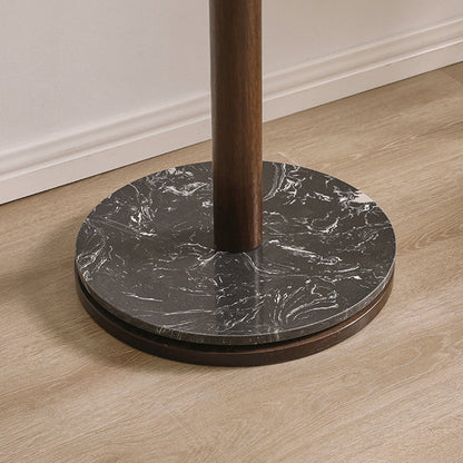 Modern Luxury Rubber Wood Marble MDF Oval Rotating Full-Length Floor Mirror For Bedroom
