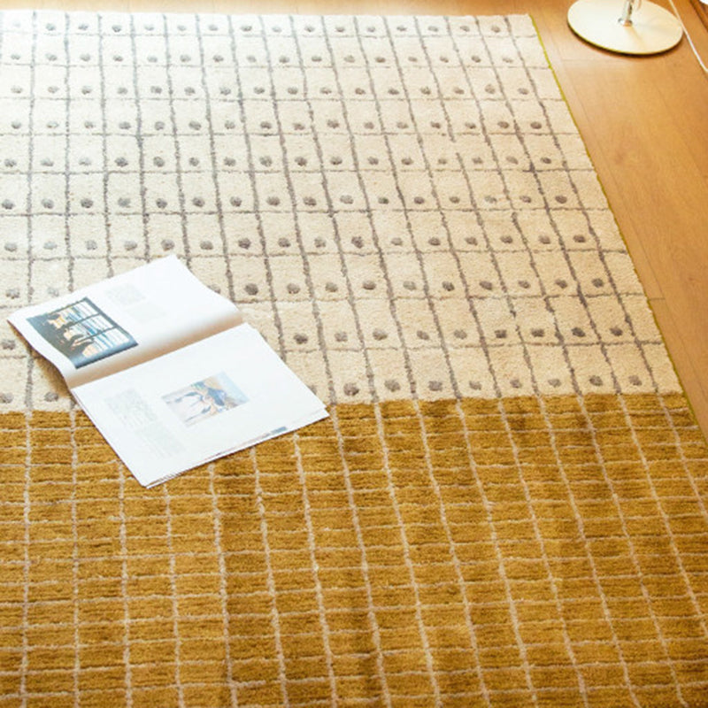 Contemporary Creative Fluff & Cotton Rectangular Mat Non-slip Washable Rug For Living Room