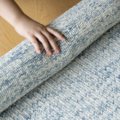 Contemporary Nordic Premium Handwoven Wool Blend Rectangular Area Rug For Living Room
