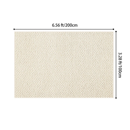 Modern Minimalist Wool Cotton Fabric Blend Rectangular Area Rug Non-Slip Durable Carpet For Living Room & Bedroom