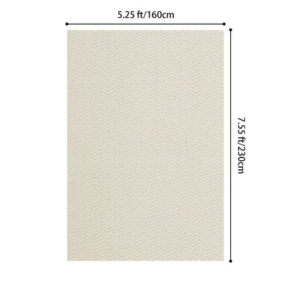 Contemporary Scandinavian Wool Cotton-Linen Blend Nylon Textured Area Rug For Living Room & Bedroom, Non-Slip Plush Carpet