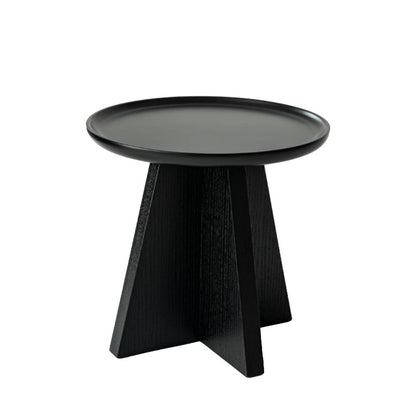 Modern Minimalist Round Side Table With Raised Edge - Plywood & E1 MDF For Living Room & Bedroom