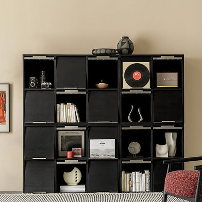Modern Minimalist Flip-Up Door Storage Cabinet - Multi-Layer Solid Wood, Floor-Standing Organizer For Living Room