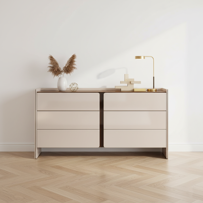 Modern Minimalist Storage Cabinet With Drawers - E1 Eco-friendly MDF Sideboard For Living Room & Bedroom