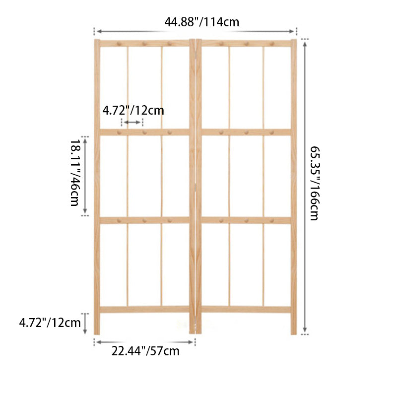 Modern Minimalist Pine Rectangular Floor Coat Rack - Hall Tree With 9/18 Hooks For Bedroom