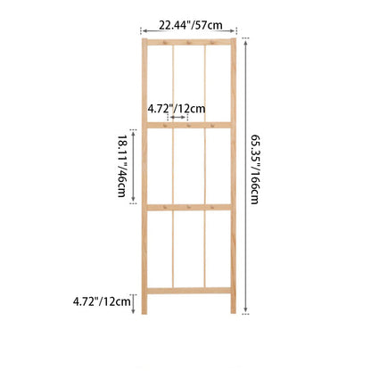Modern Minimalist Pine Rectangular Floor Coat Rack - Hall Tree With 9/18 Hooks For Bedroom