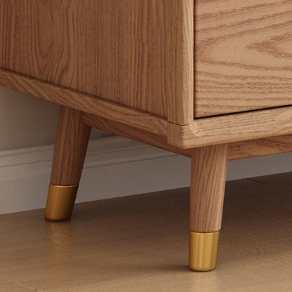 Contemporary Nordic Solid Wood & Plywood Rectangular Storage Cabinet 5/6 Drawers For Living Room