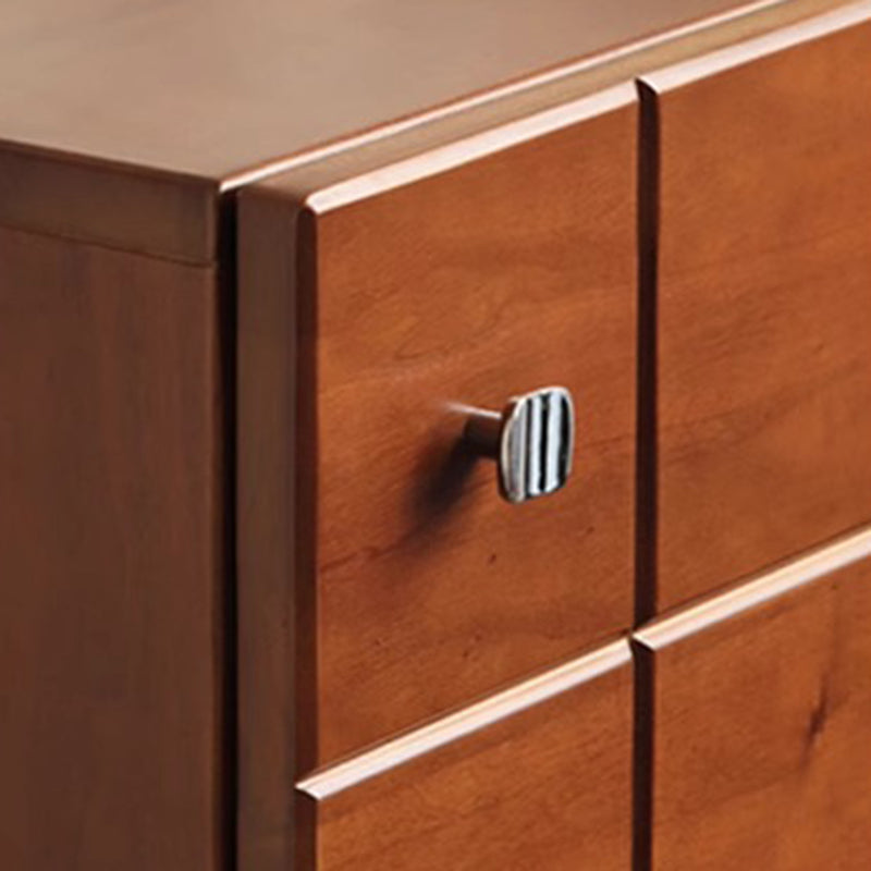 Contemporary Retro Solid Wood & Plywood Rectangular Storage Cabinet With 1 Drawer & 1 Cabinet For Living Room
