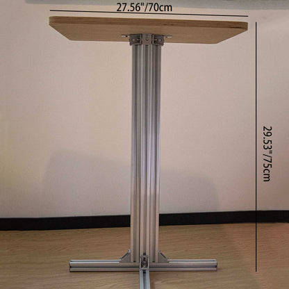 Modern Minimalist Birch Plywood & Aluminum Square/Round Coffee Table Water-Resistant For Indoor & Outdoor Use