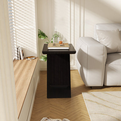 Modern Minimalist Solid Wood Rectangular Z-Shaped Side Table For Living Room