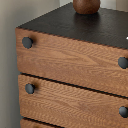 Modern Minimalist Solid Wood & Plywood Storage Cabinet With 4 Drawers, Large Drawer Dresser For Living Room