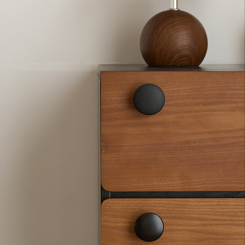 Modern Minimalist Solid Wood & Plywood Storage Cabinet With 4 Drawers, Large Drawer Dresser For Living Room
