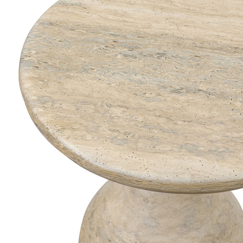 Modern Luxury Fiberglass Round Sculptural Side Table For Living Room