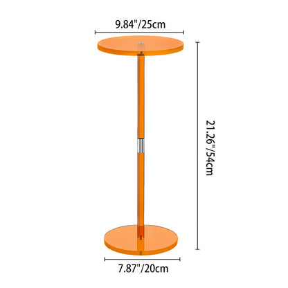 Modern Minimalist Acrylic Round Side Table For Living Room & Bedroom & Bathroom