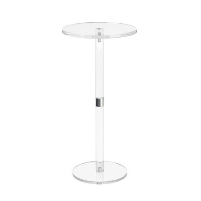 Modern Minimalist Acrylic Round Side Table For Living Room & Bedroom & Bathroom