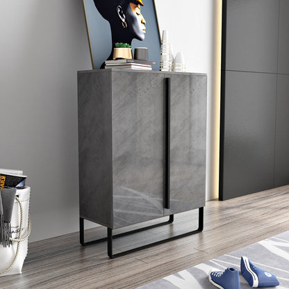 Modern Luxury MDF Rectangular Shoe Storage With Aluminum Alloy & Carbon Steel Frame 7-Tier Storage For Entryway