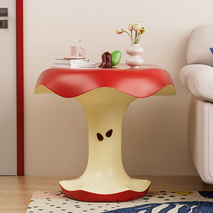Contemporary Creative Resin Bitten Apple Decorative Happiness Side Table For Living Room