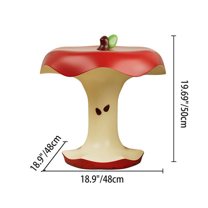 Contemporary Creative Resin Bitten Apple Decorative Happiness Side Table For Living Room