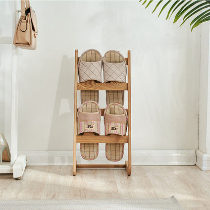 Modern Minimalist MDF Vertical Slipper Rack Space-Saving Storage Shelf 4-Tier For Entryway Living Room
