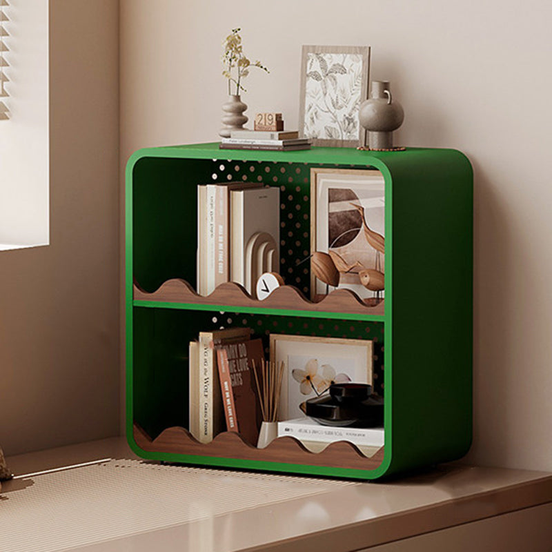 Contemporary Creative Iron & MDF Rectangular Rounded Corner Storage Shelf 3/4-Tier Open Organizer For Home Office Bedroom Window Desk