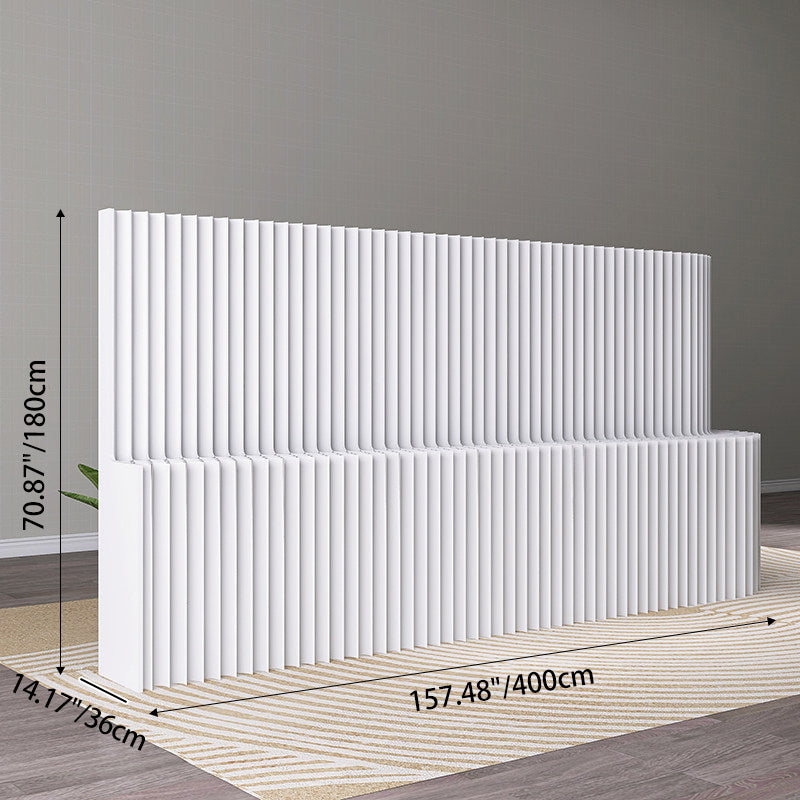 Modern Minimalist Kraft Paper Rectangular Folding Room Divider Shelf Screen For Living Room Office