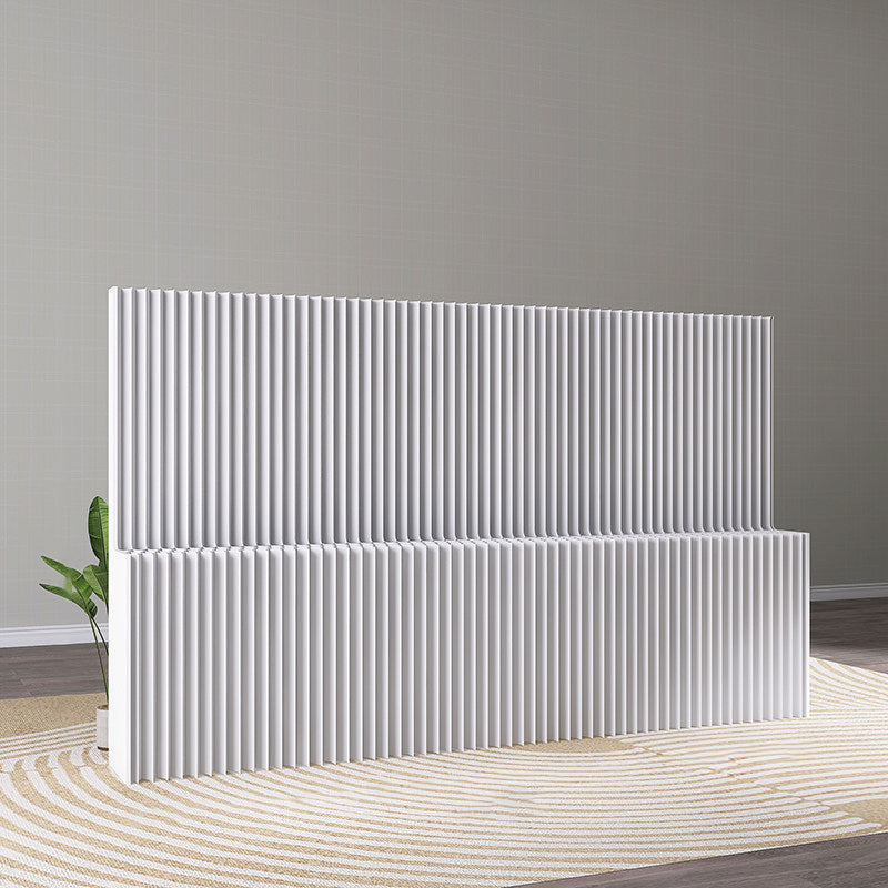 Modern Minimalist Kraft Paper Rectangular Folding Room Divider Shelf Screen For Living Room Office