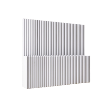 Modern Minimalist Kraft Paper Rectangular Folding Room Divider Shelf Screen For Living Room Office