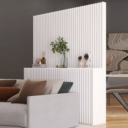 Modern Minimalist Kraft Paper Rectangular Folding Room Divider Shelf Screen For Living Room Office