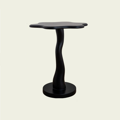 Contemporary Creative Solid Wood Cloud-Shaped Cream Yellow Black Side Table For Living Room