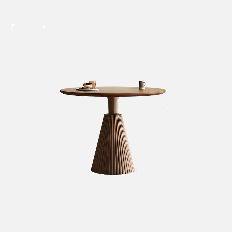 Contemporary Retro Solid Wood Rubberwood & Plywood Round Coffee Table For Living Room, Dining Room & Balcony
