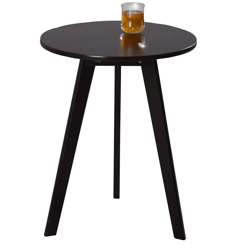 Modern Minimalist Round Solid Wood MDF Coffee Table 1-Tier For Living Room