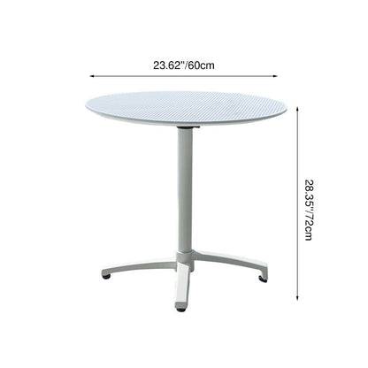 Modern Minimalist Round PP Folding Dining Table 1-Tier For Dining Room