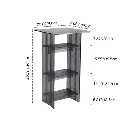 Modern Minimalist Rounded-Edge PC End Table 2/3/4-Tier For Living Room