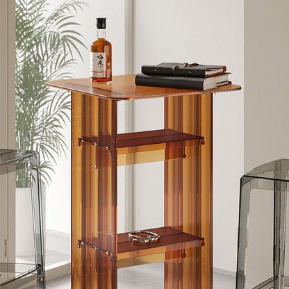 Modern Minimalist Rounded-Edge PC End Table 2/3/4-Tier For Living Room